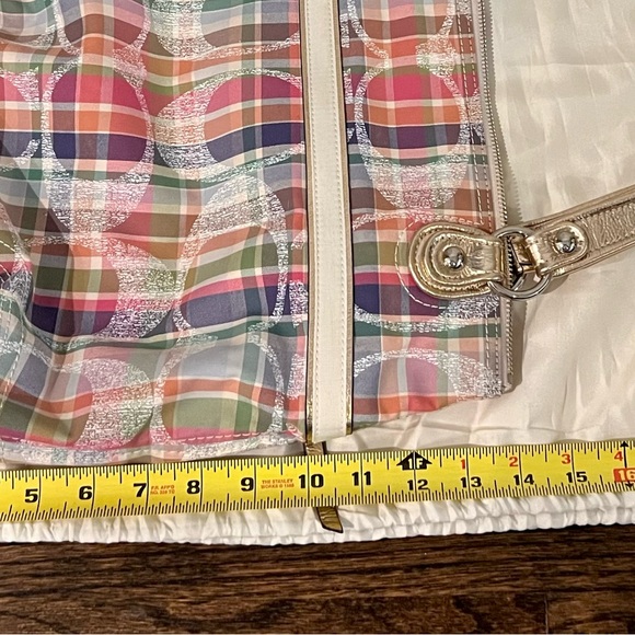 Coach Poppy Madras Large Handbag Tote, Exc Cond. - Picture 9 of 9